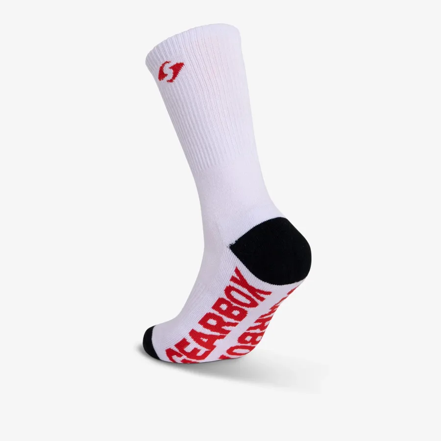 Tất Gearbox Crew Socks nhìn nghiêng, thấy phần gót và lòng bàn chân