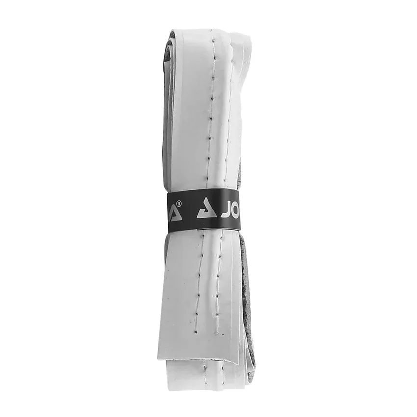 Một cuộn quấn cán JOOLA White Ridge dựng đứng trước khi cắt theo chiều dài tay cầm