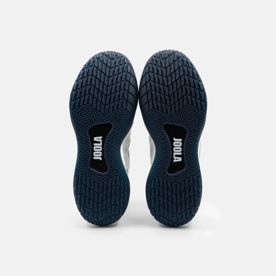 Mặt đế ngoài đôi giày JOOLA R4LLy White/Midnight Navy nhìn từ dưới