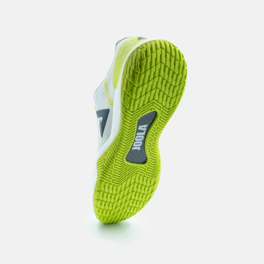 Mặt đế giày R4LLy White/Black-Pickleball Green với vân đế và thanh carbon