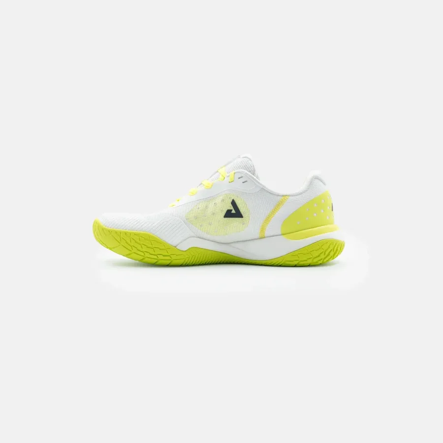 Giày JOOLA R4LLy White/Black-Pickleball Green nhìn ngang thân giày