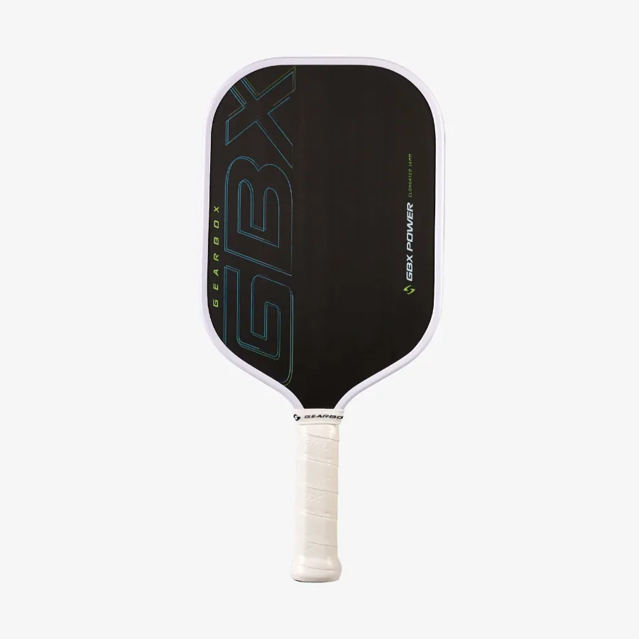 Mặt sau vợt GBX Power Elongated nhìn thẳng, thấy trọn chiều dài 16,5 in