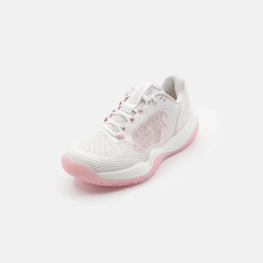 Giày pickleball nữ JOOLA R4LLy White/Light Pink nhìn chéo từ phía trên