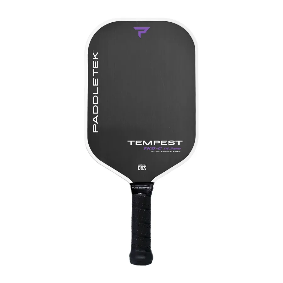 Tempest TKO-C 14.3mm nhìn thẳng toàn thân, từ đầu vợt tới đuôi cán