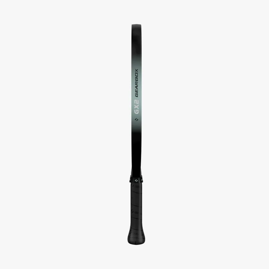 Cạnh vợt GX2 Hyper 16mm nhìn ngang, thấy lõi dày 16mm và cán