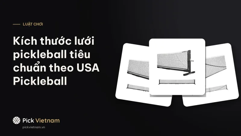 Kích thước lưới pickleball tiêu chuẩn theo luật USA Pickleball