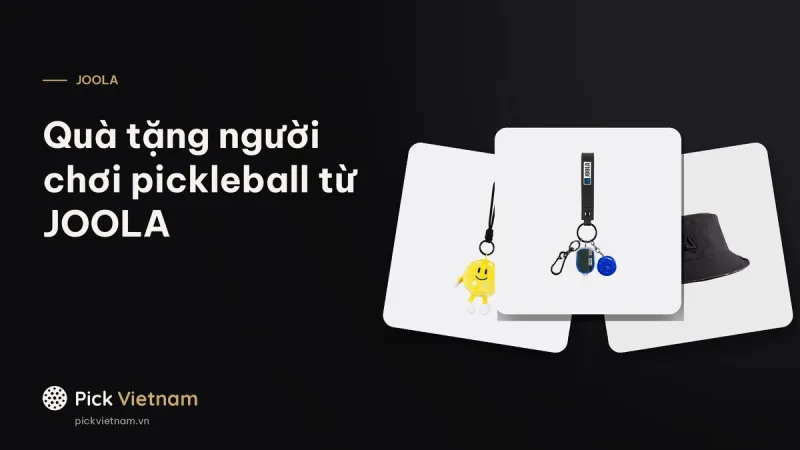 Quà tặng người chơi pickleball: móc khoá Pro V, thú bông, mũ, bình nước JOOLA