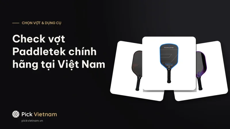 Cách check vợt Paddletek chính hãng: tem QR nhà phân phối, dấu USAP và mã SKU